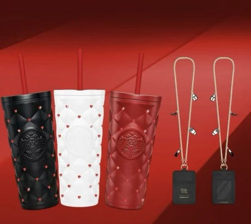 Starbucks China x The Devil Wears Prada Diamond Stainless Steel Tumbler 20oz with Card Holder (READY TO SHIP)