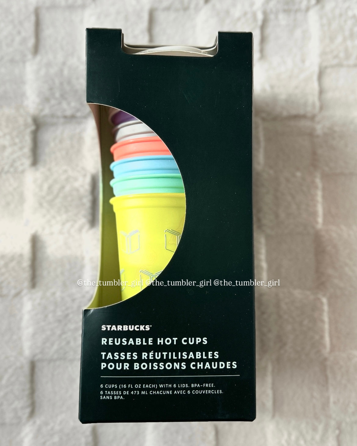 Starbucks Set of 6 Reusable Hot Cups (16oz) Back to School Collection πβοΈ