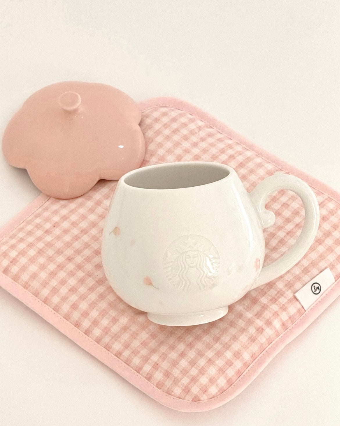 Starbucks China Exclusive 12oz Cherry Blossom Ceramic Mug with Lid (READY TO SHIP)