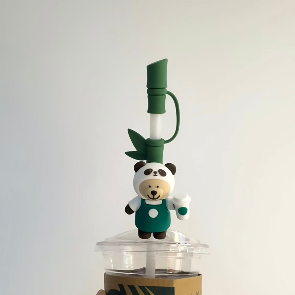 Starbucks China Exclusive Panda Green Bamboo Cover Topper