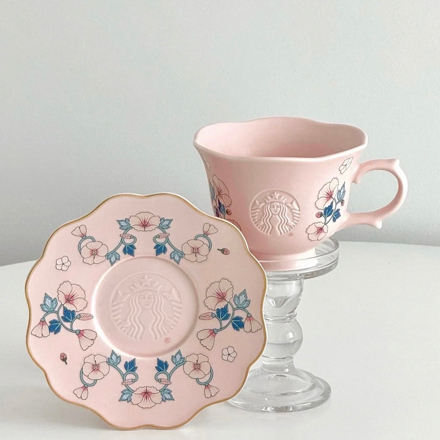 Starbucks China 2025 Spring Flower Series 10oz Pink Mug Set (ships mid April)