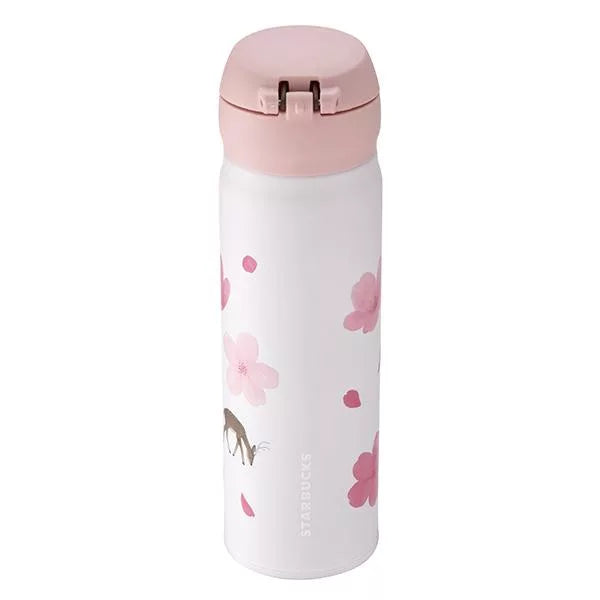 Starbucks Taiwan 2025 Cherry Blossom Collection – 16oz Sakura & Deer Thermos Stainless Steel Tumbler
