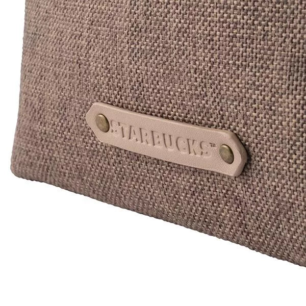 Starbucks Taiwan 2025 27th Anniversary series tote bag with synthetic leather logo (ships early April)