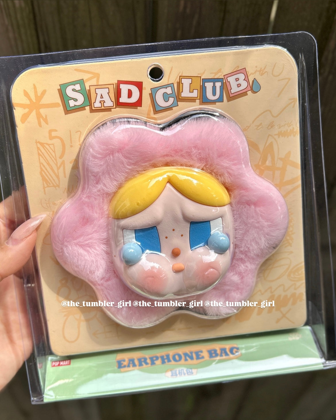 POP MART CRYBABY Sad Club Series-Silicone Plush Earphone Bag (READY TO SHIP)