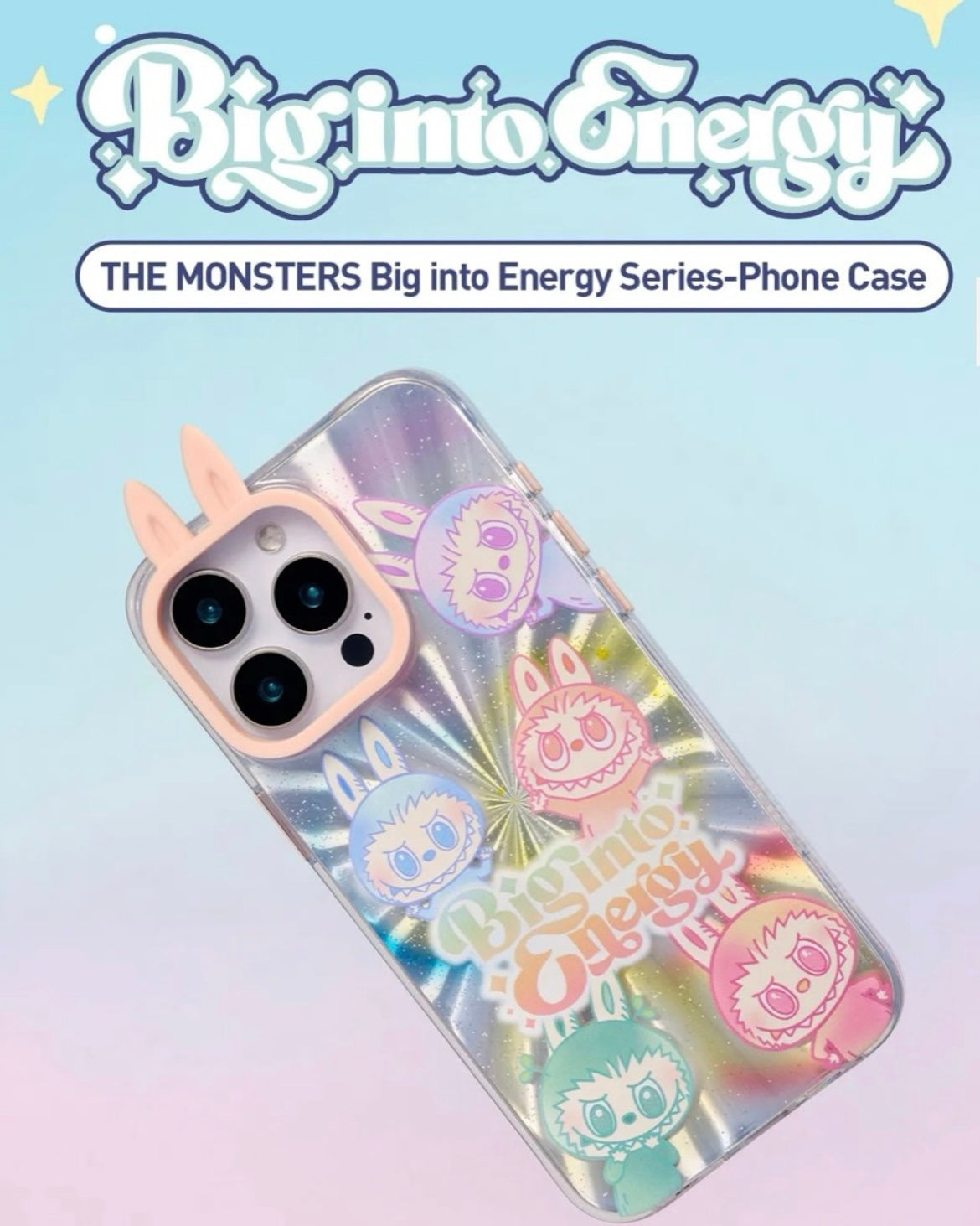 POP MART Labubu Big Into Energy Phone Case - Iphone 16 Pro (READY TO SHIP)