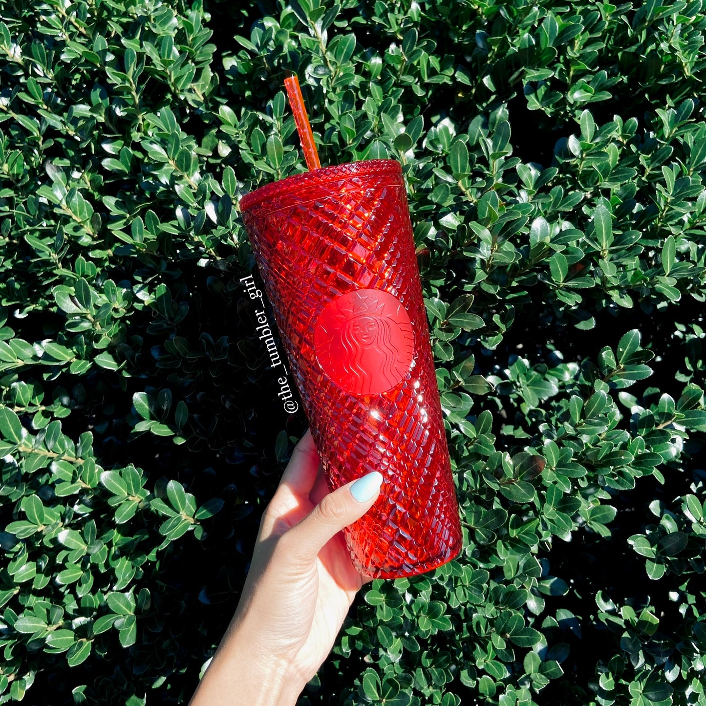 Starbucks Christmas Red Jeweled Cold Cup Tumbler (24oz)