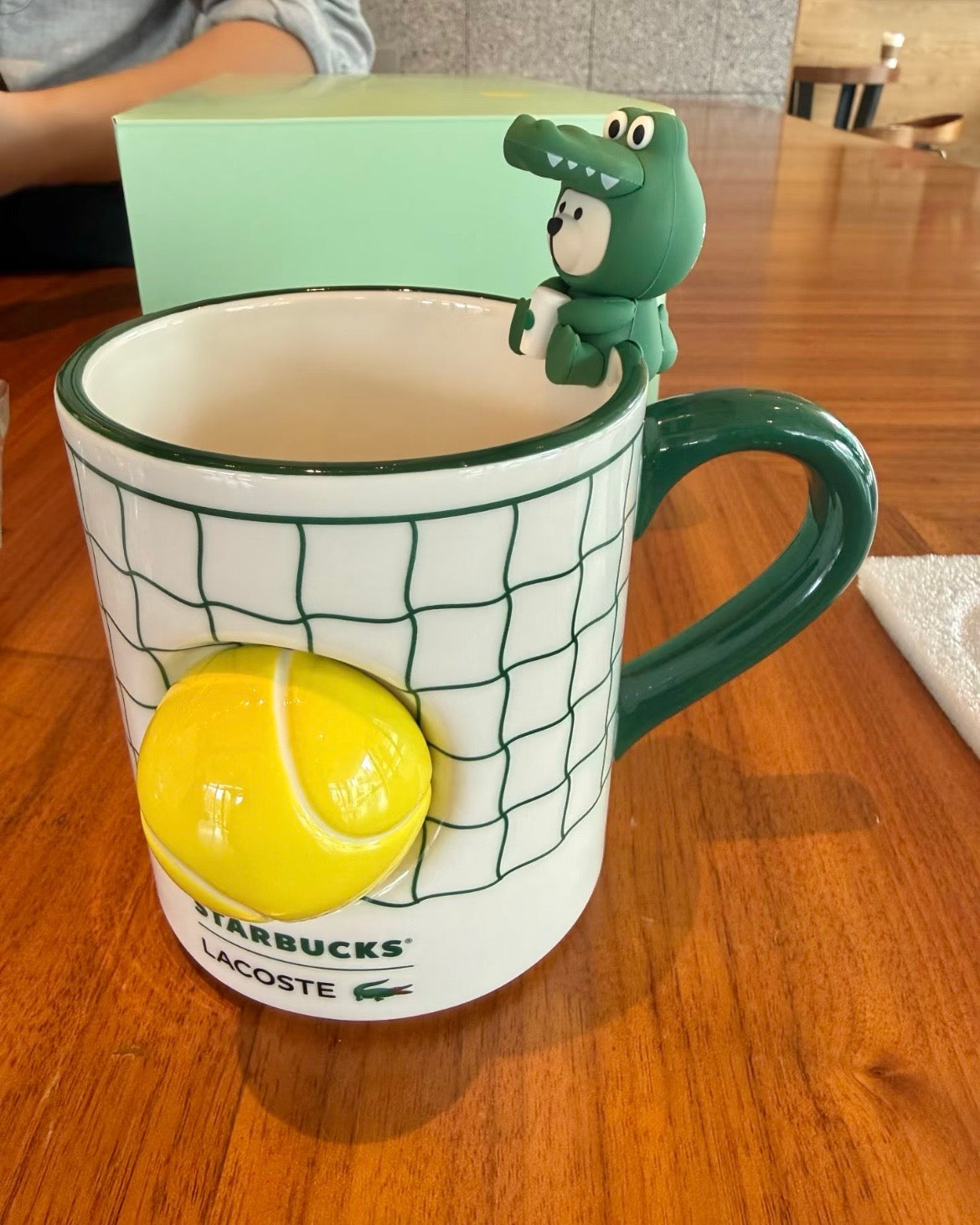 Starbucks China x Lacoste Green Tennis Mug 12oz with Stopper (READY TO SHIP)