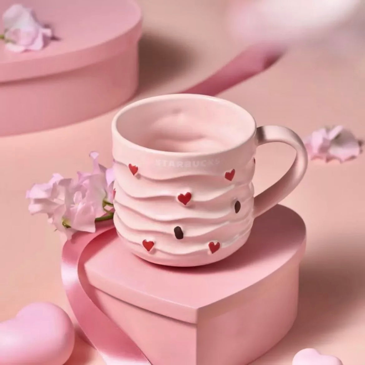 LIMITED Starbucks China 2025 Valentine’s Day Pink 12oz Mug