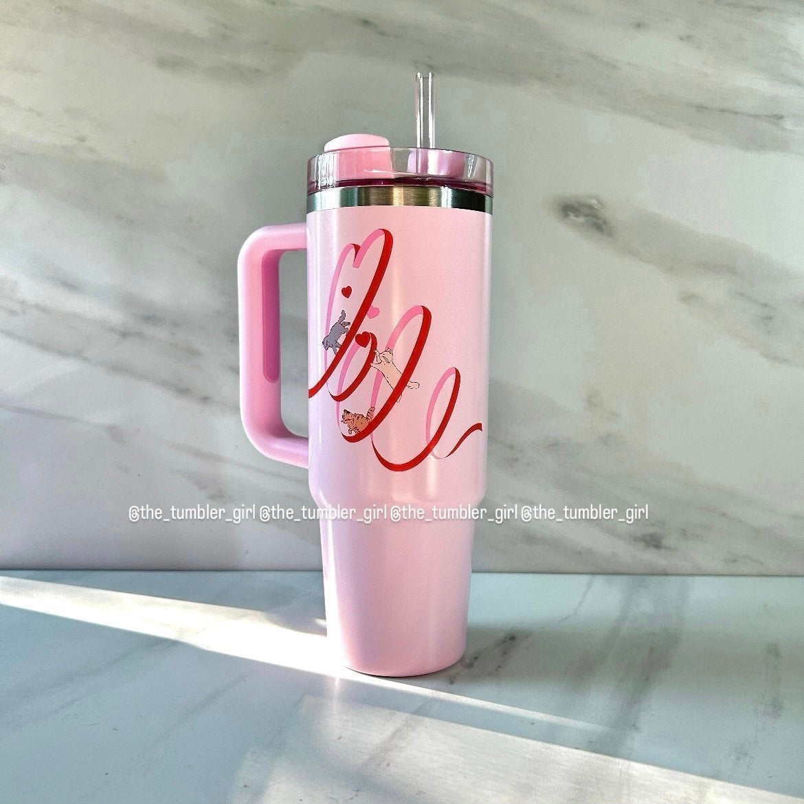 Starbucks Taiwan x Stanley 2024 Valentine's Day Pink Cat 30oz Stainless steel Tumbler