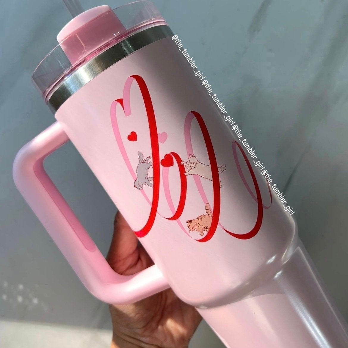 Starbucks Taiwan x Stanley 2024 Valentine's Day Pink Cat 30oz Stainless steel Tumbler