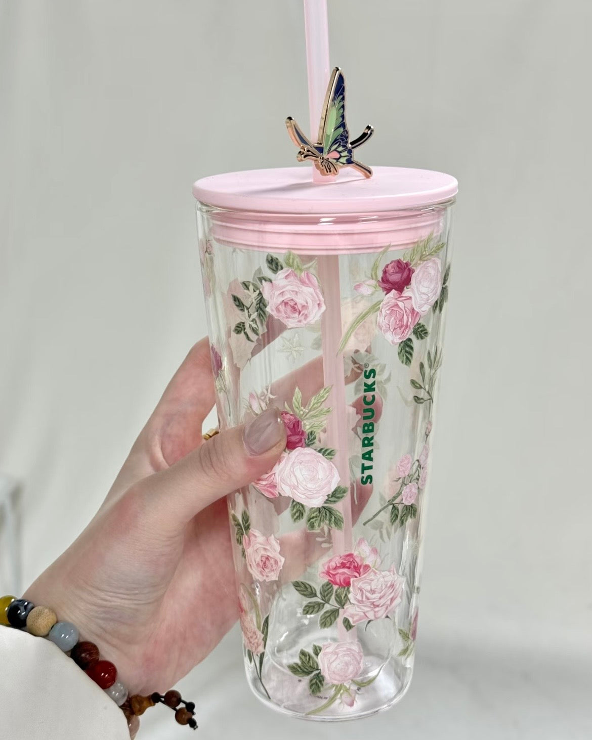 Starbucks China Rose Garden Series 21oz Glass Cold Cup (READY TO SHIP) –  The Tumbler Girl 💐