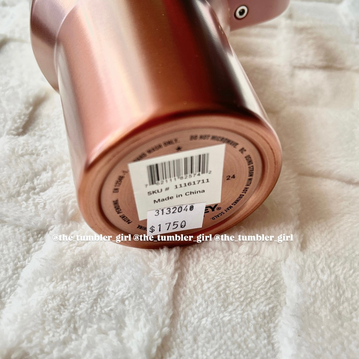 LIMITED Starbucks Taiwan x Stanley 40oz Valentine’s Day Rose Gold Stainless Steel Tumbler