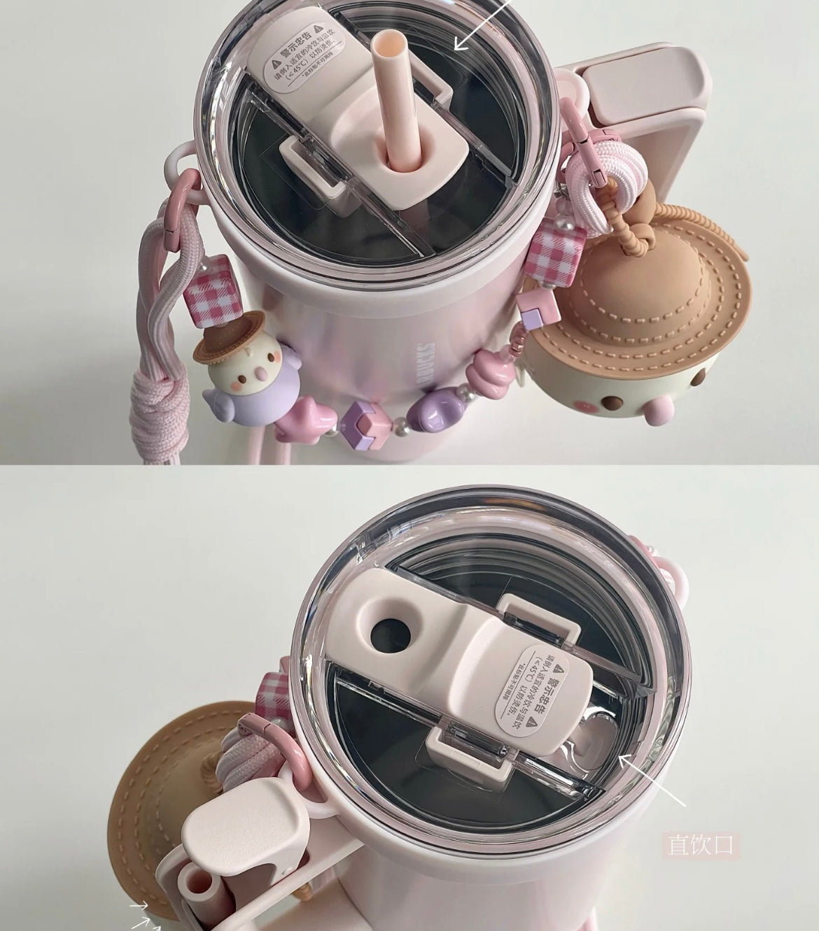 Starbucks China 40oz Pink Stainless Steel Tumbler with Accessories (READY TO SHIP)