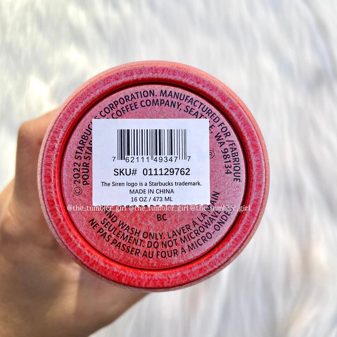 Starbucks 16oz Coral Pink Glitter Vacuum Insulated Tumbler