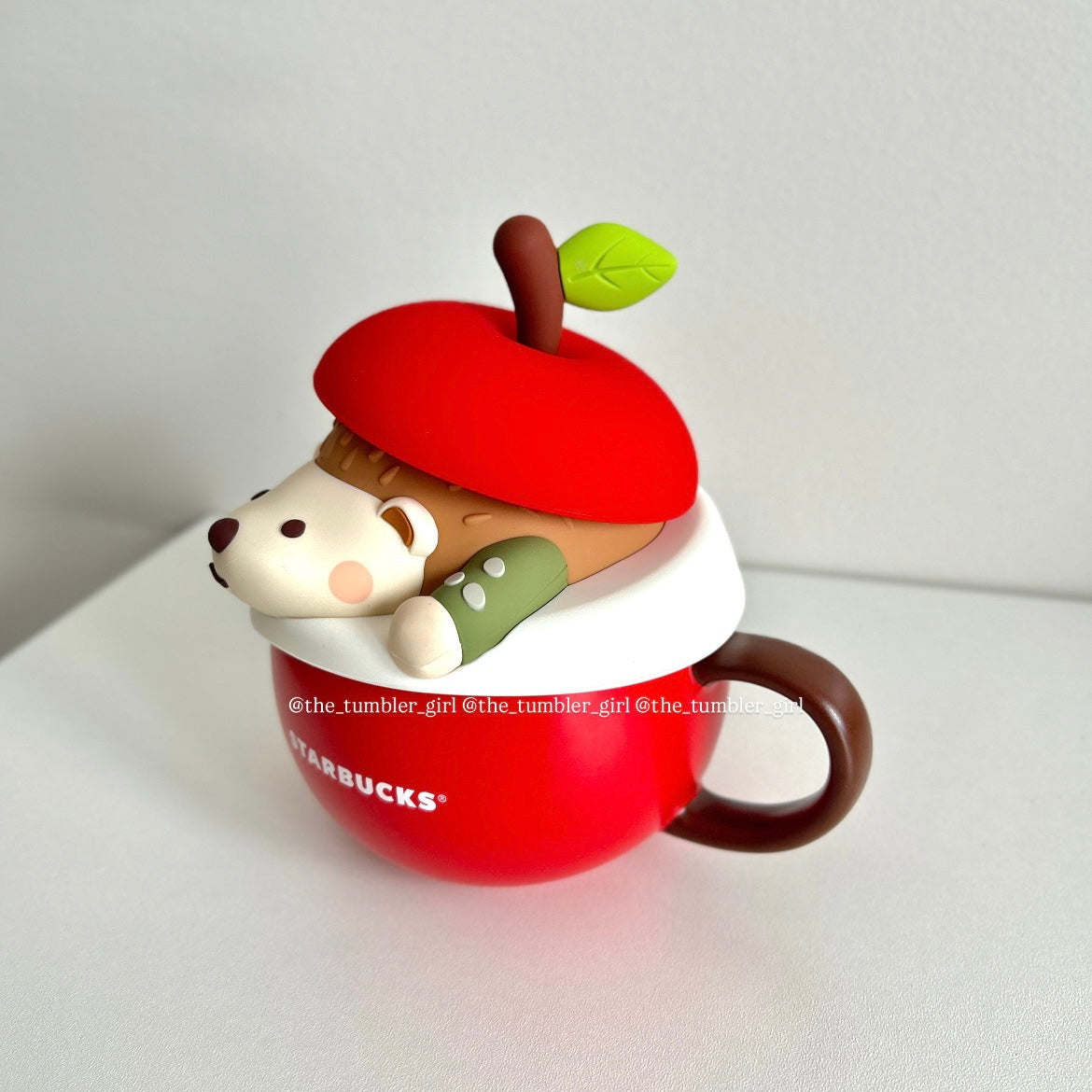 2025 China Exclusive 12oz Apple Ceramic Mug With Hedgehog Silicone Lid (READY TO SHIP)