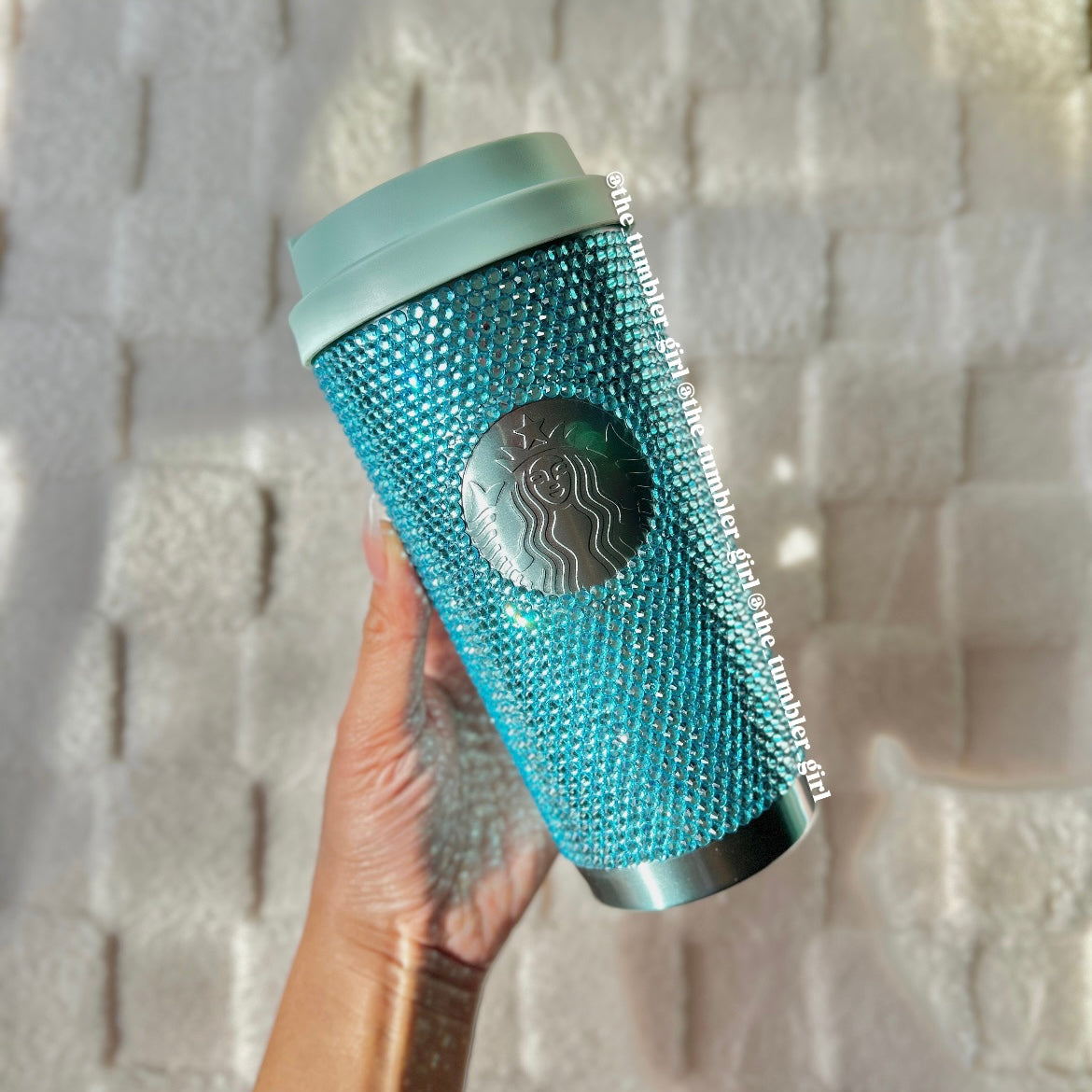 Starbucks Taiwan Exclusive 16oz Tiffany Blue Rhinestones Stainless Steel Tumbler (READY TO SHIP)
