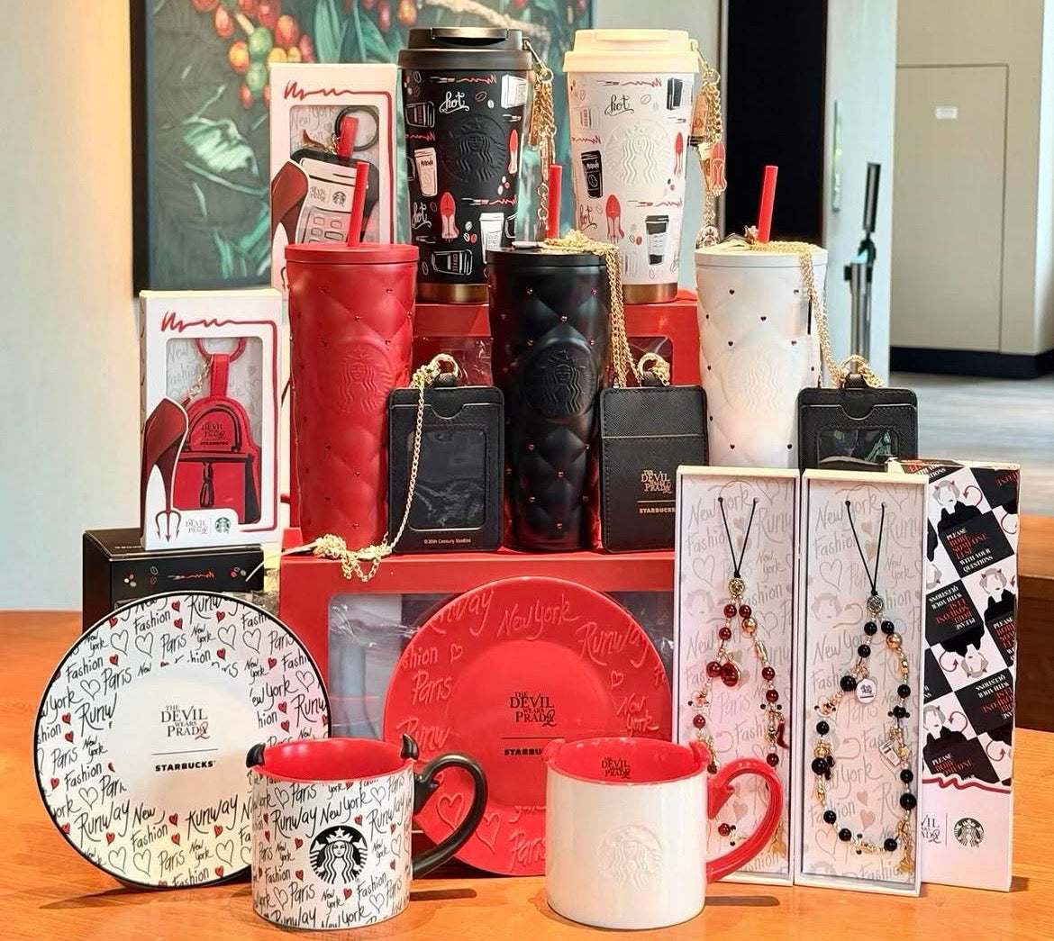 Starbucks China x The Devil Wears Prada Coffee Style Mirror Keychain / Bag Charm