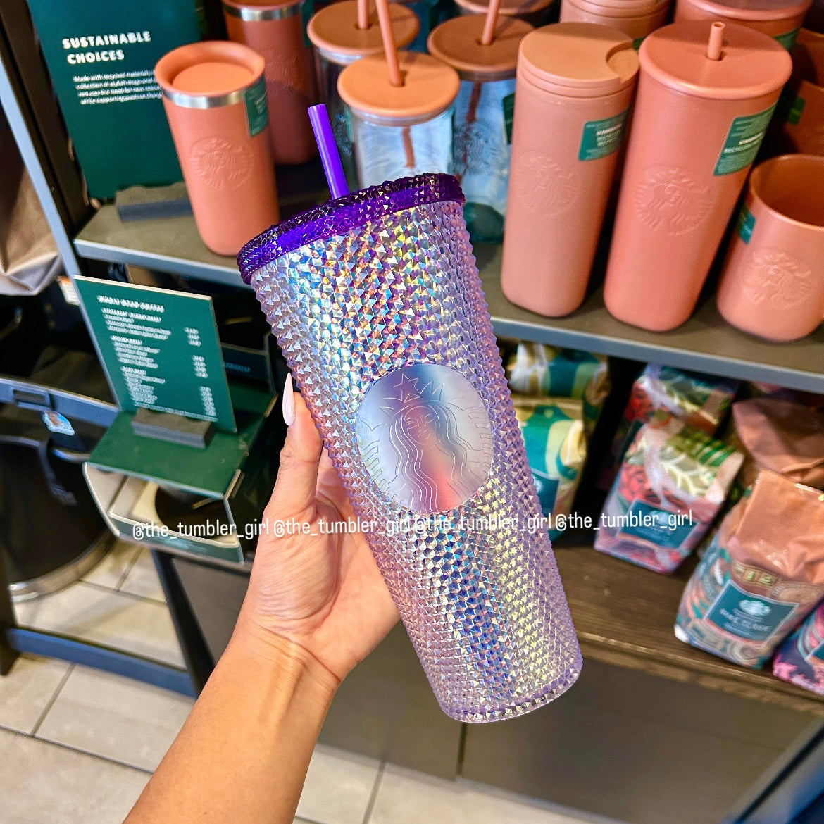 *LIMITED* Starbucks NYU New York University Iridescent Studded Venti Tumbler