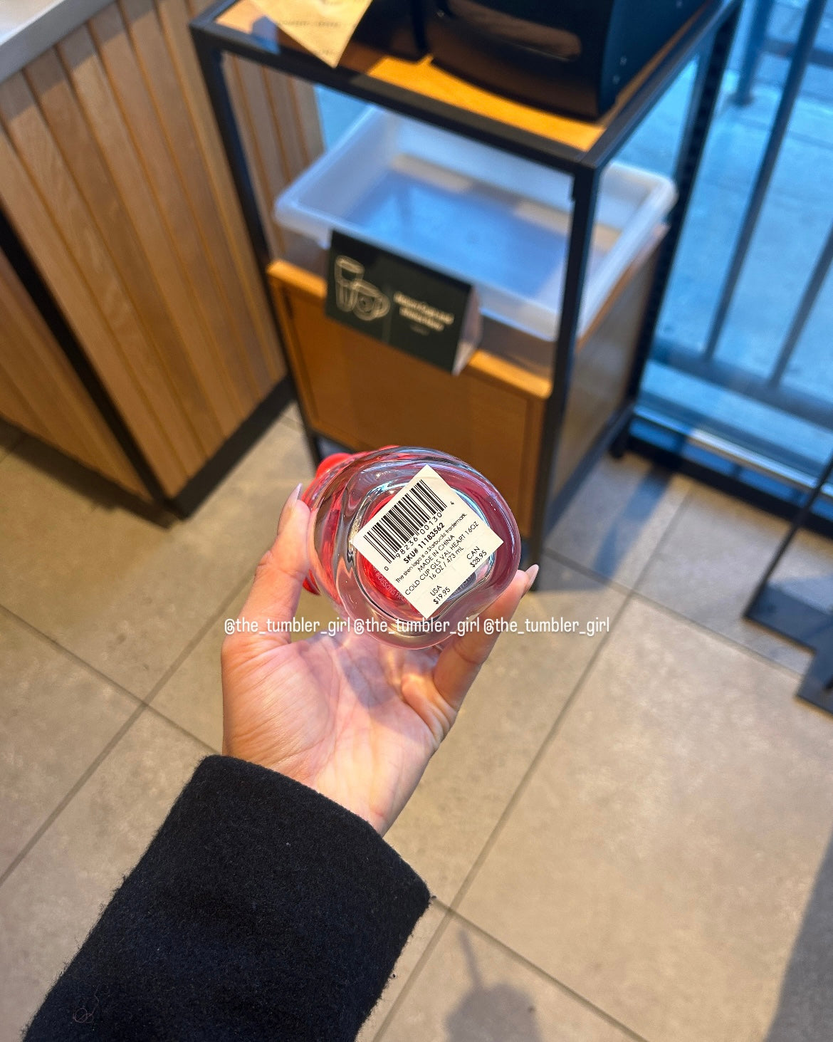Starbucks Valentine’s Recycled Glass Cold Cup Tumbler (Heart-Shaped Base)