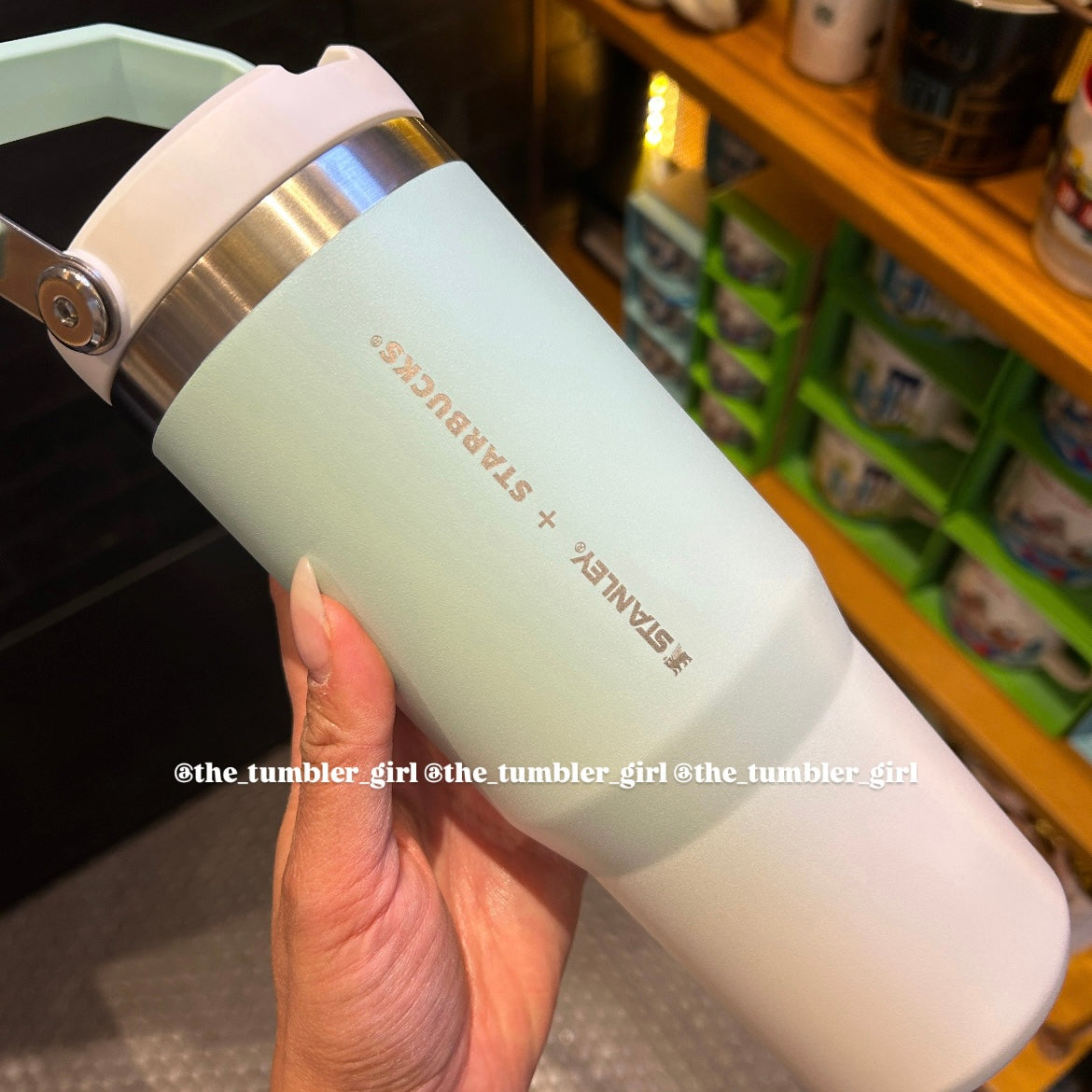 Stanley x Starbucks Hong Kong Blue Gradient 30oz Stainless Steel Flip Straw Tumbler