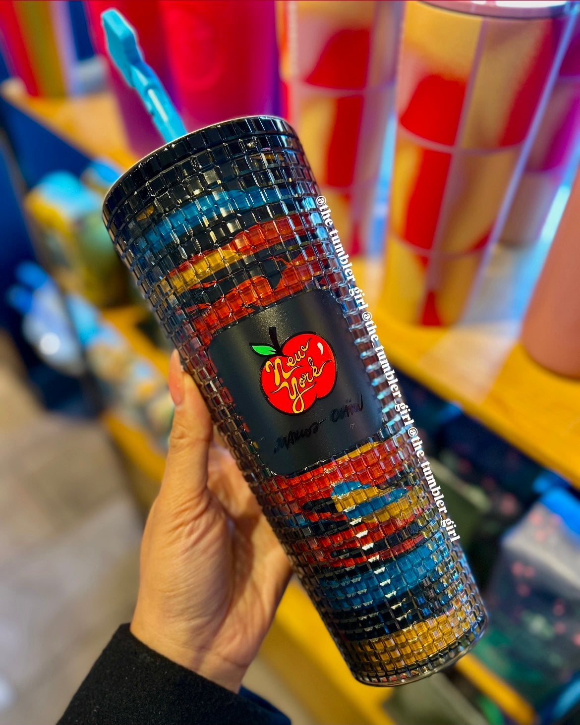 Starbucks x Marcos Chin New York City Collection - 24oz Grid Tumbler with NYC Straw Cover (READY TO SHIP)
