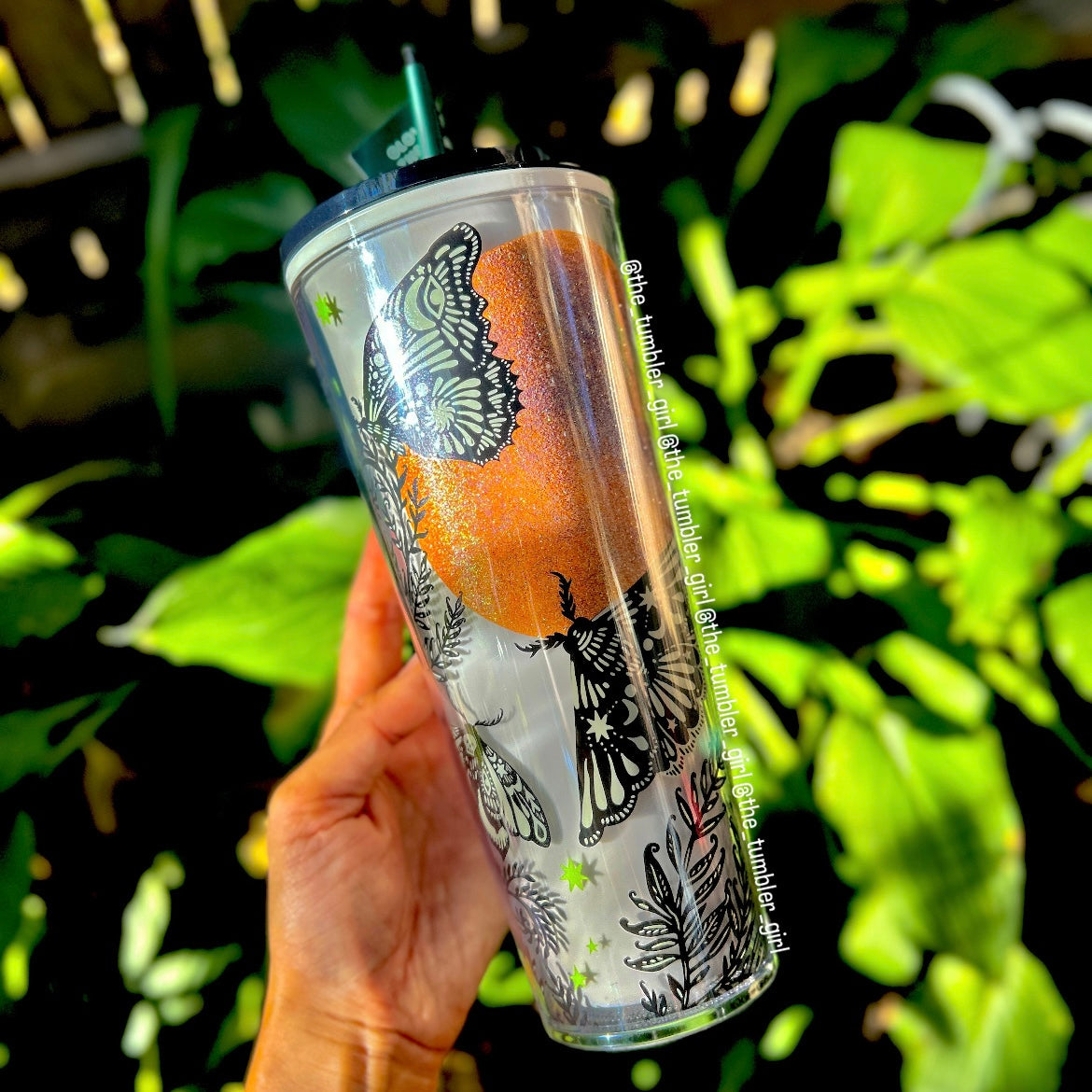 Starbucks Halloween Glow in the Dark Night Moth Cold Cup Tumbler (READY TO SHIP)