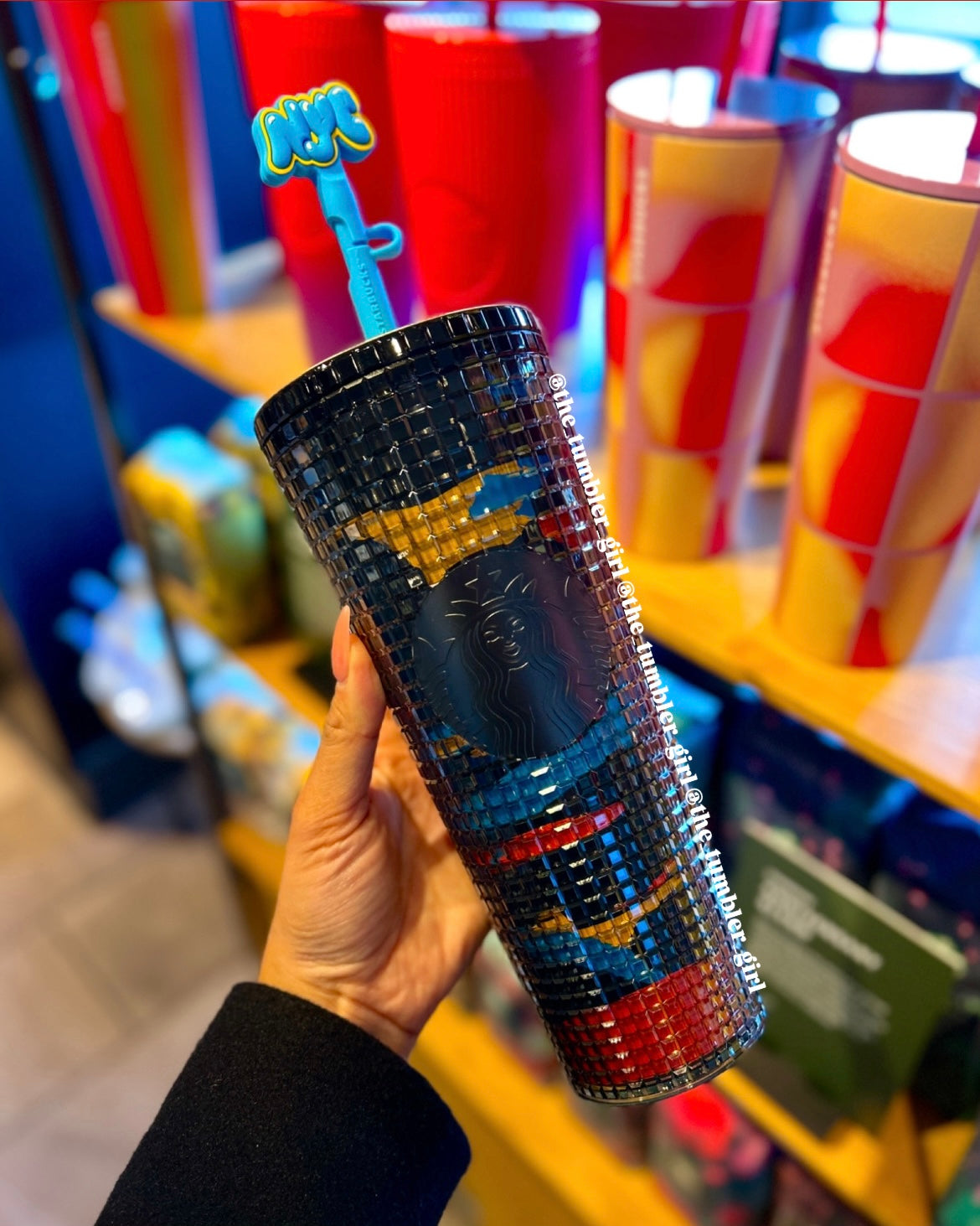 Starbucks x Marcos Chin New York City Collection - 24oz Grid Tumbler with NYC Straw Cover (READY TO SHIP)