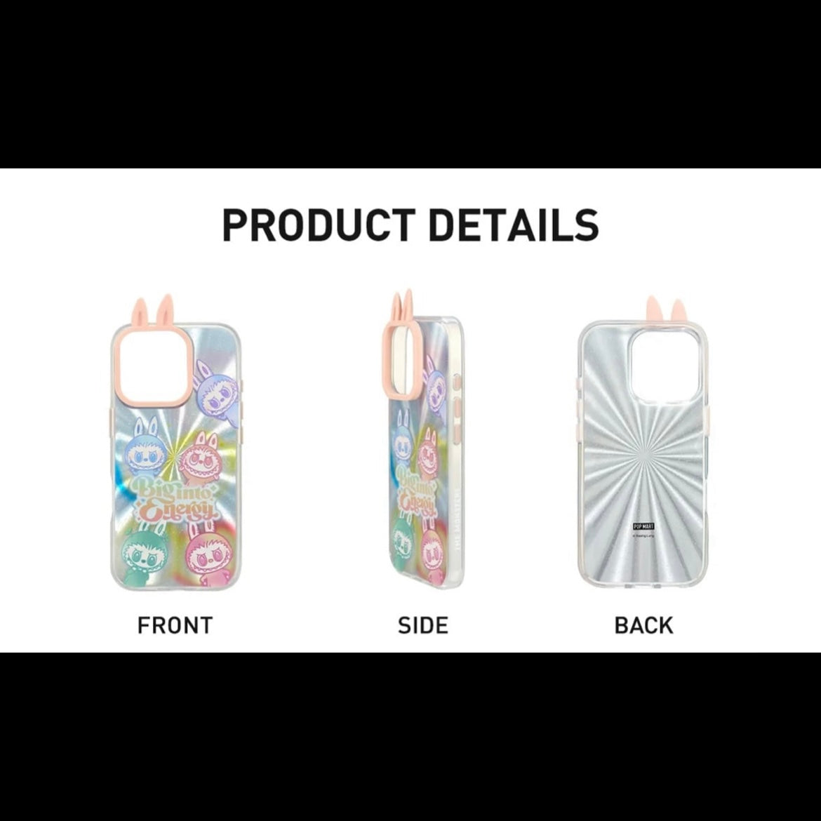 POP MART Labubu Big Into Energy Phone Case - Iphone 16 Pro (READY TO SHIP)