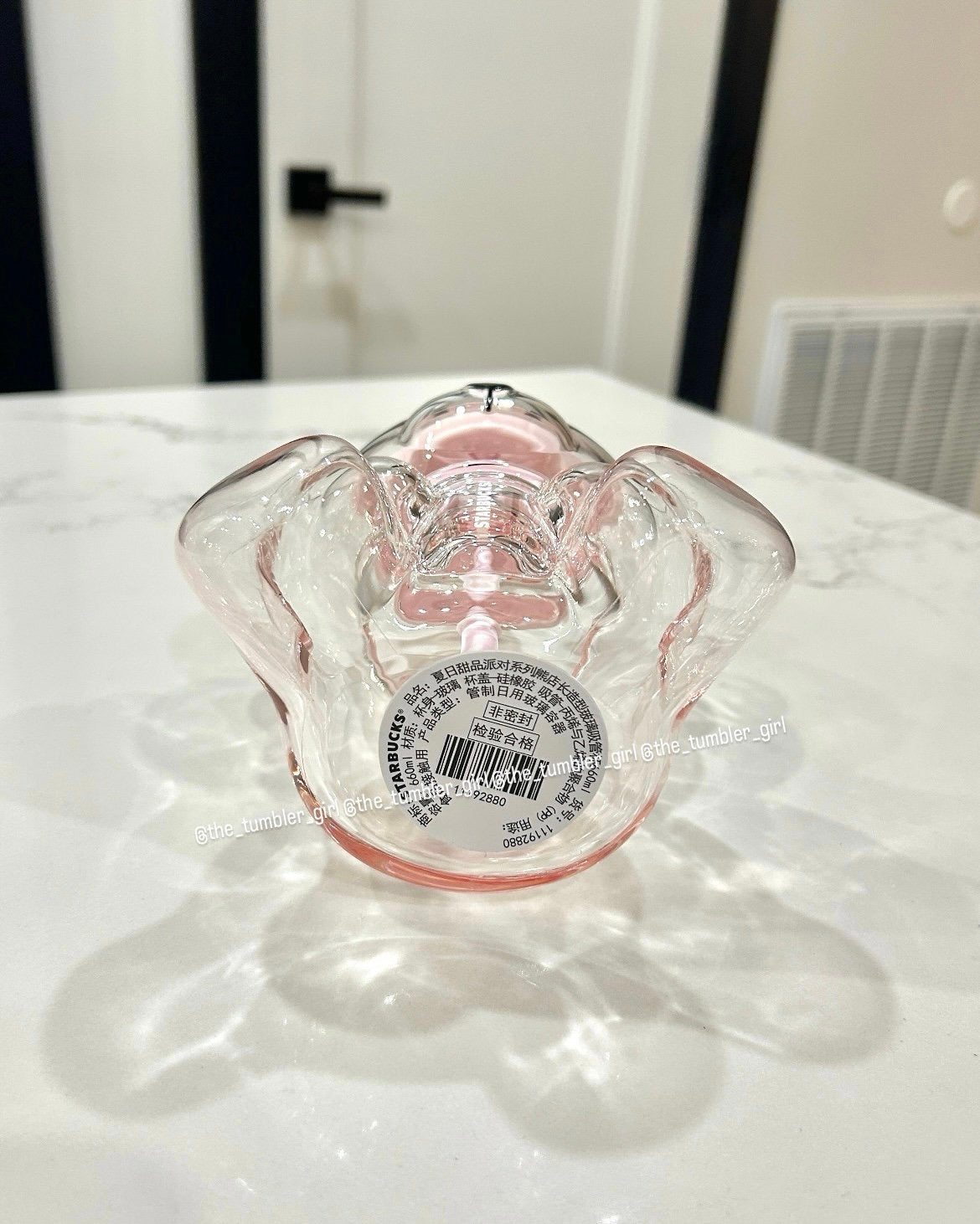 2026 China Exclusive Summer Desserts Pink Bearista Glass Cold Cup 22oz (READY TO SHIP)