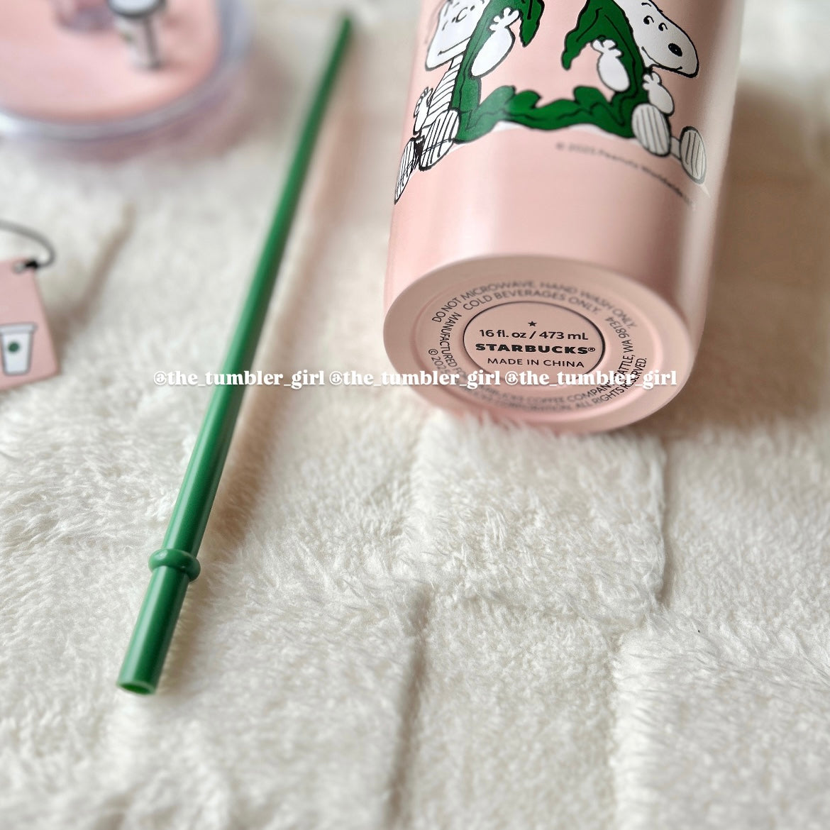 Starbucks Taiwan x PEANUTS 16oz Pink Stainless Steel Tumbler (READY TO SHIP)