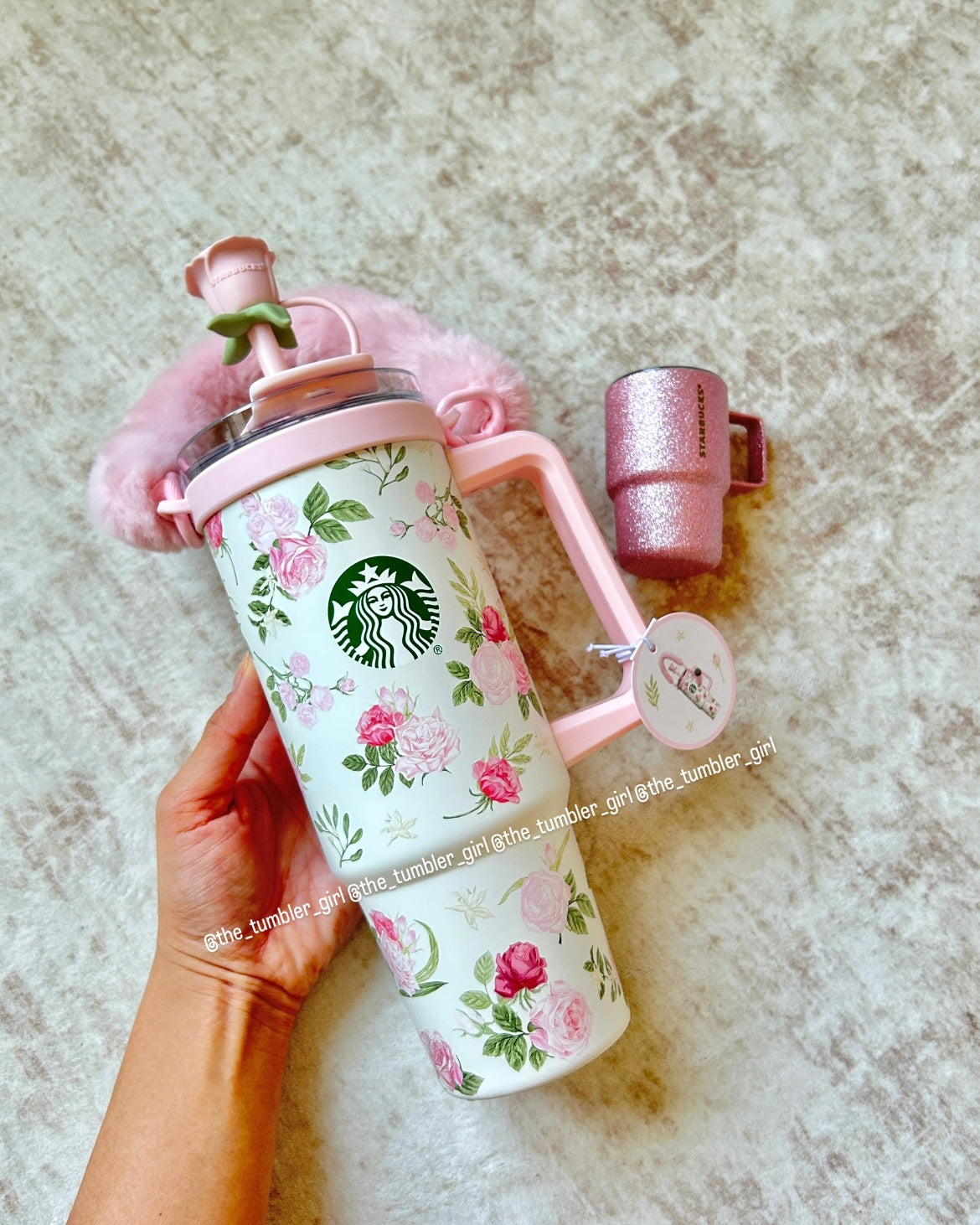 2026 China Exclusive Rose Garden Series 30oz Stainless Steel Tumbler With Cup Charm (READY TO SHIP)