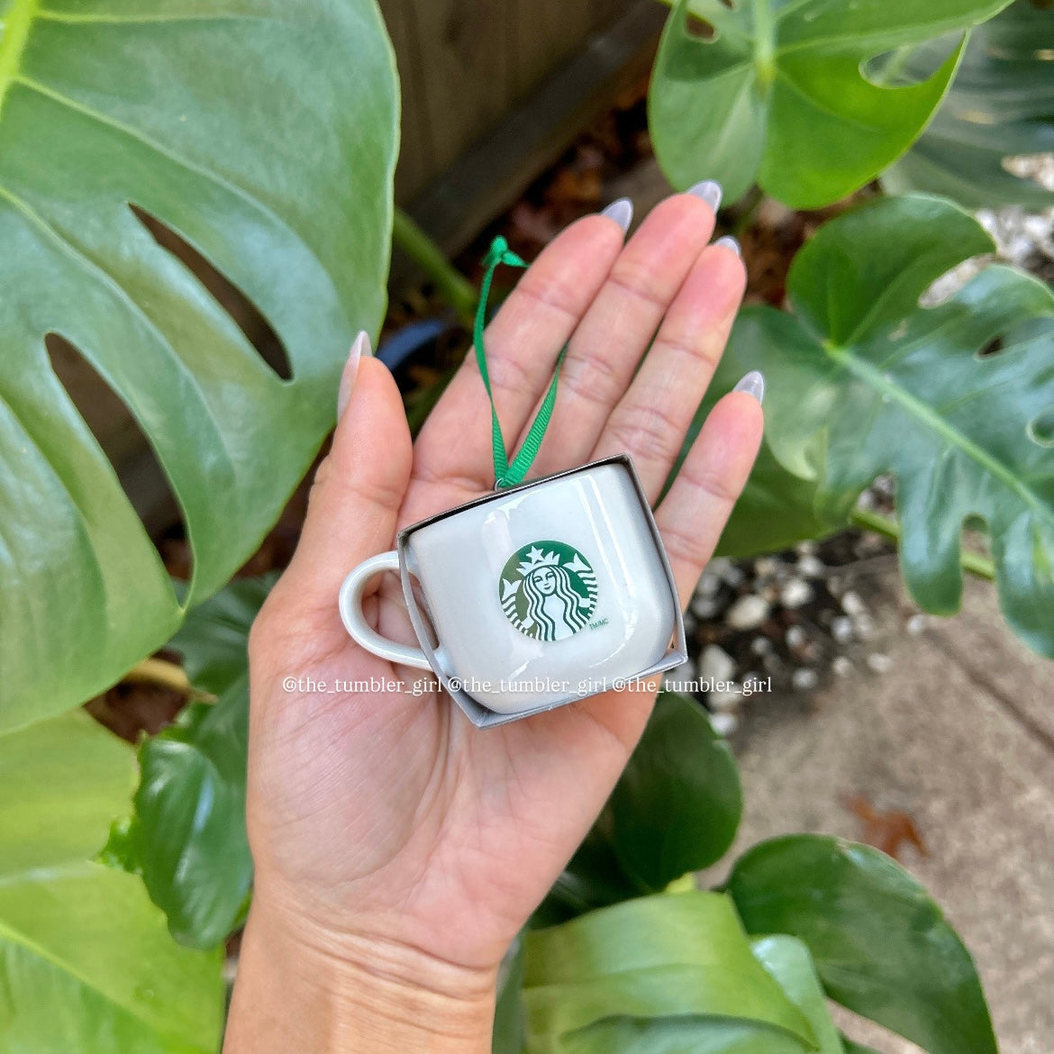 Starbucks Mini White Coffee Mug Ceramic Christmas Ornament (READY TO SHIP)