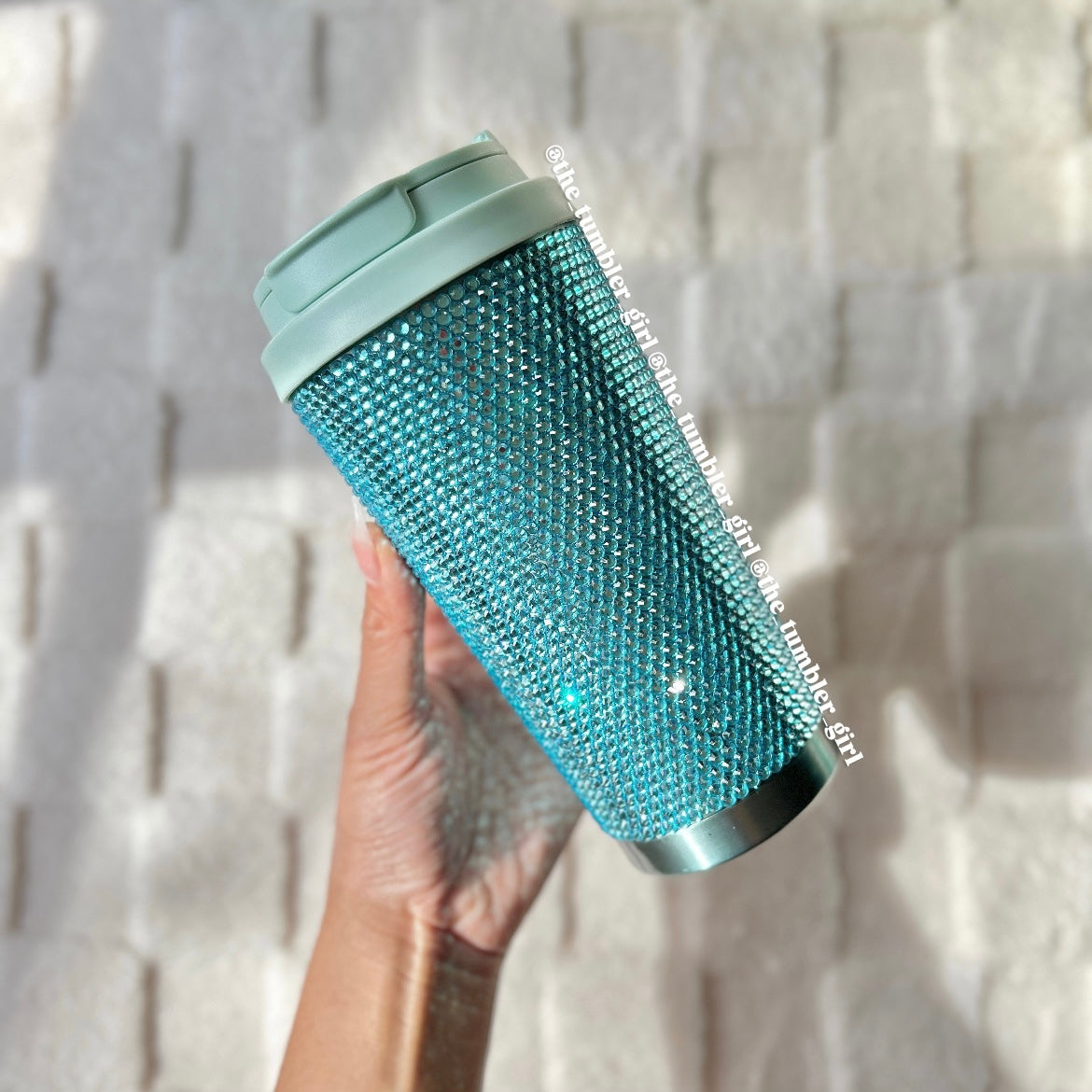 Starbucks Taiwan Exclusive 16oz Tiffany Blue Rhinestones Stainless Steel Tumbler (READY TO SHIP)