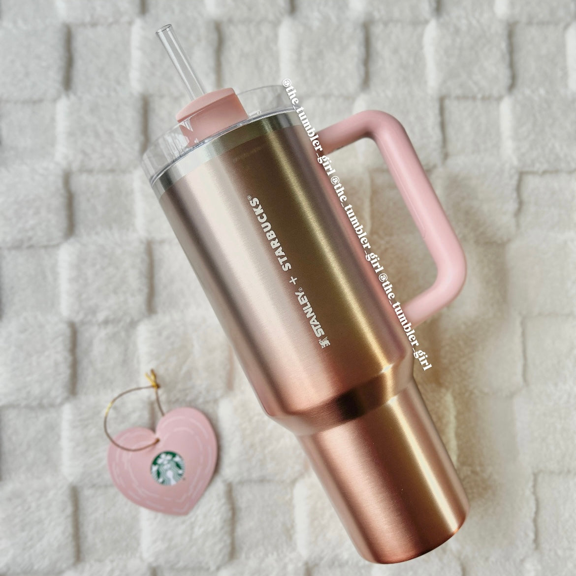 Starbucks China x Stanley 40oz Valentine’s Day Rose Gold Stainless Steel Tumbler (READY TO SHIP)