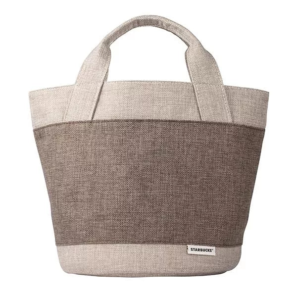 Starbucks Taiwan 2025 “Summer Seaside Series” - Two-Tone Faux Linen Cotton Tote Bag (Ships End of April)