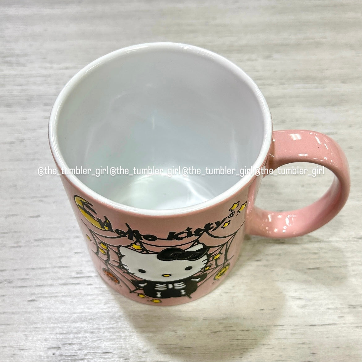 Sanrio Hello Kitty Halloween Pink Skeleton Spiderweb Mug 20oz