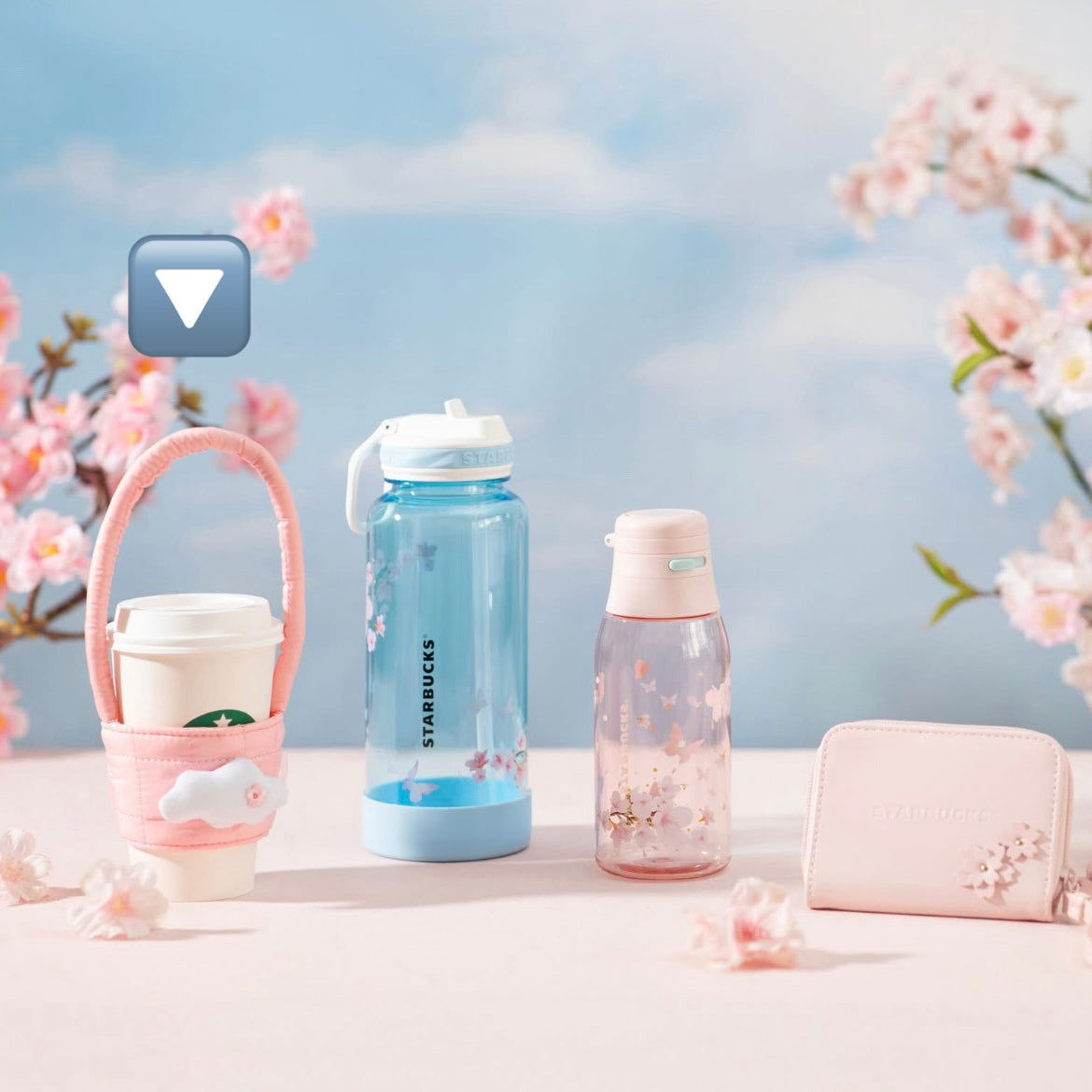Starbucks Taiwan 2025 Cherry Blossom Collection – Pink Sakura Cloud Drink Handle