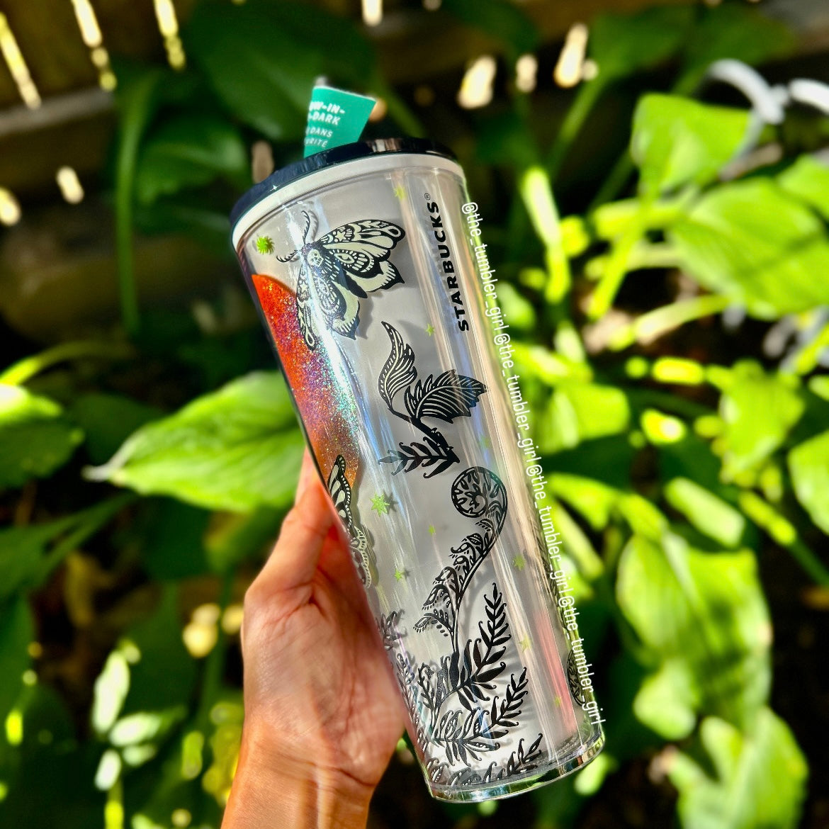 Starbucks Halloween Glow in the Dark Night Moth Cold Cup Tumbler (READY TO SHIP)