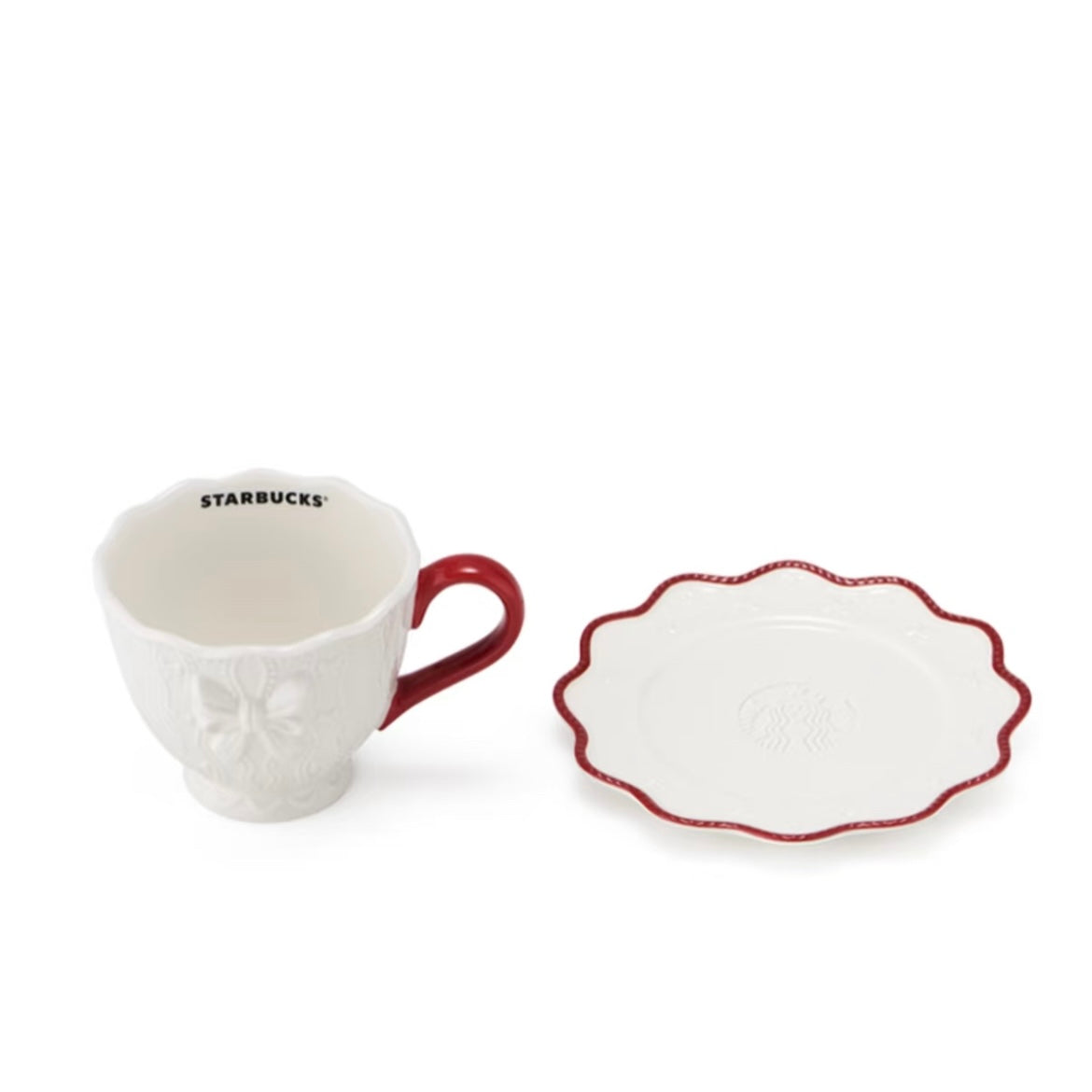 Starbucks China 2025 Holiday 11oz Ceramic Cup and Plate Set (READY TO SHIP)