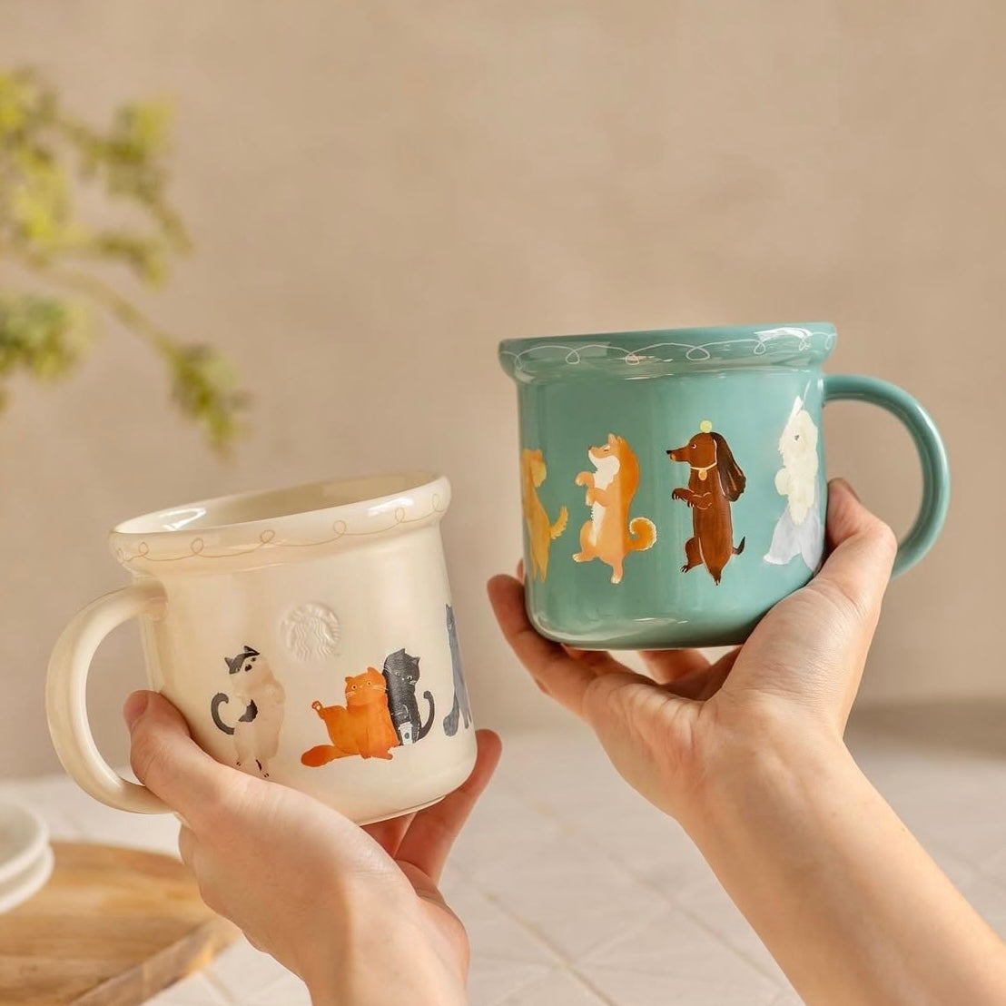 Starbucks Taiwan 2024 “Fur Baby Collection” – 14oz Ceramic Mug (Ships End of April)