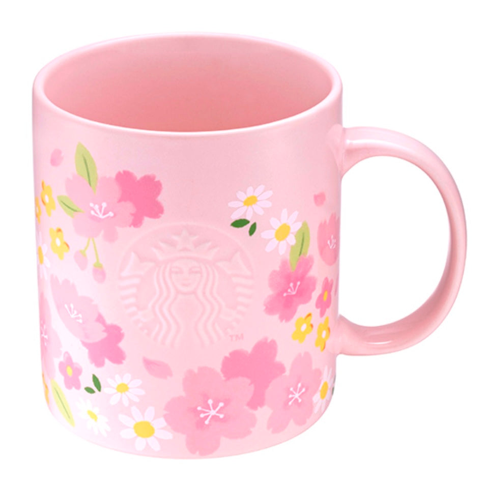 Starbucks Taiwan 2025 Cherry Blossom Collection – 16oz Sakura Blooming Ceramic Mug