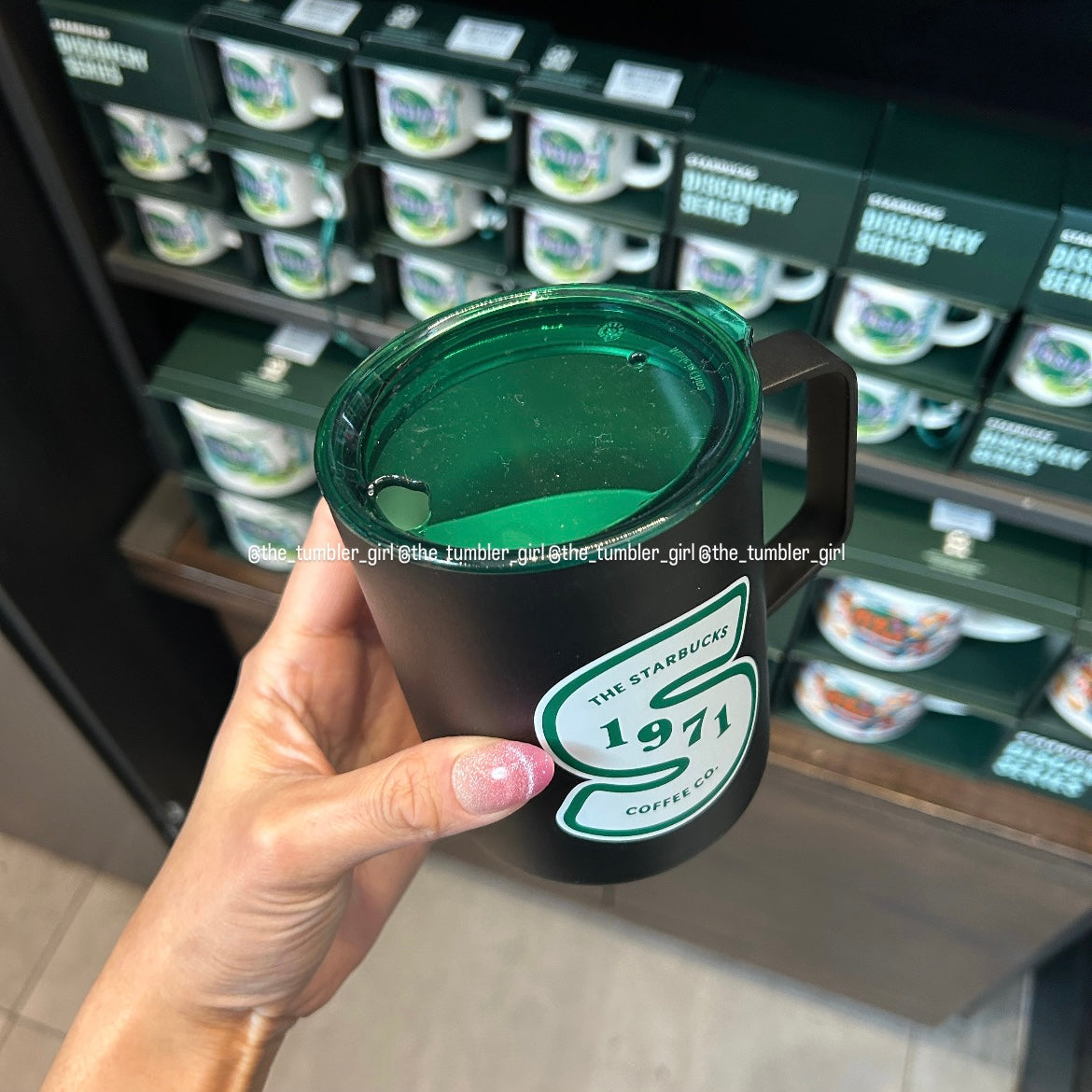 Starbucks Black & Green Heritage 1971 Stainless Steel Mug 16oz