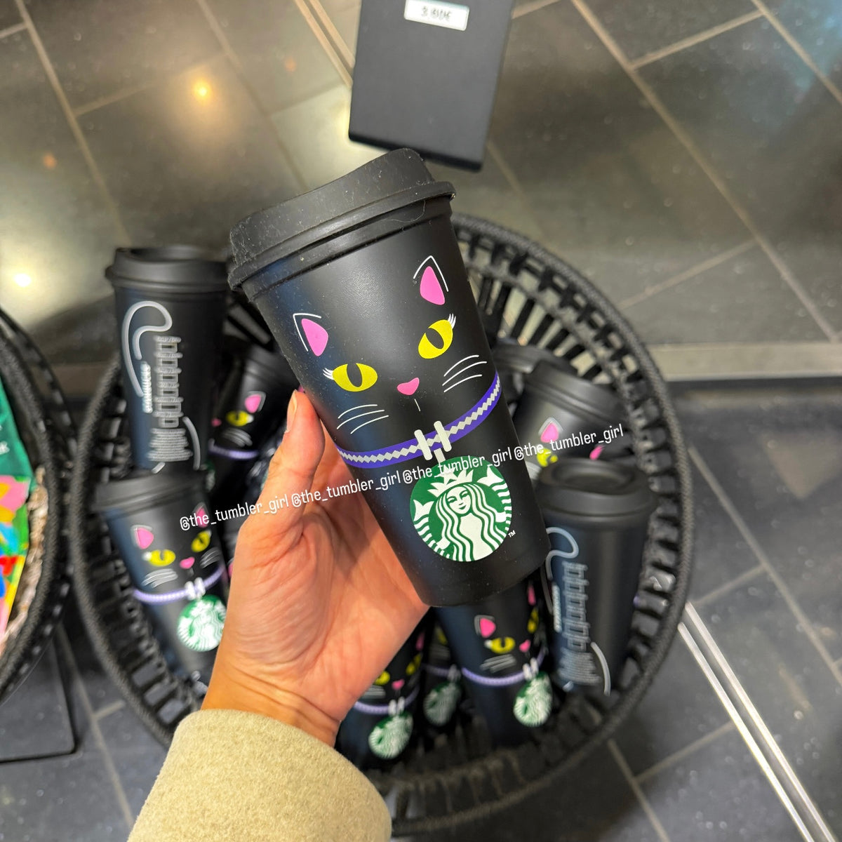 2026 Europe Exclusive 16oz Halloween Cat Reusable Travel Cup (Ships Early November)