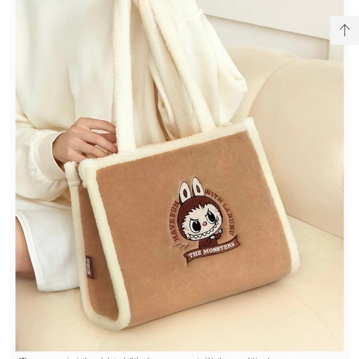 POP MART Classic Bag Series - LABUBU Plush Tote Bag (Brown