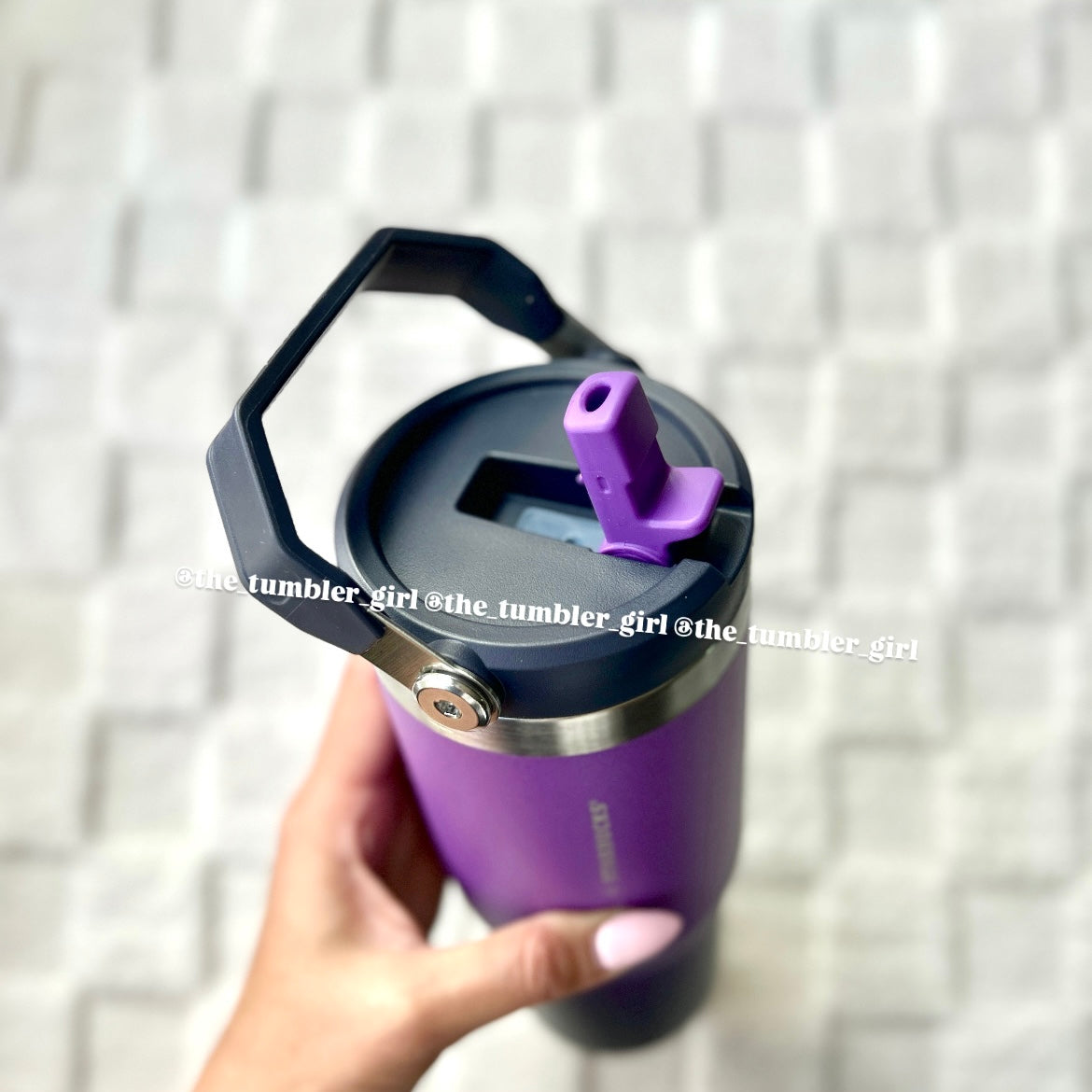 Stanley x Starbucks Taiwan 30oz Purple Black IceFlow Flip Straw with Handle