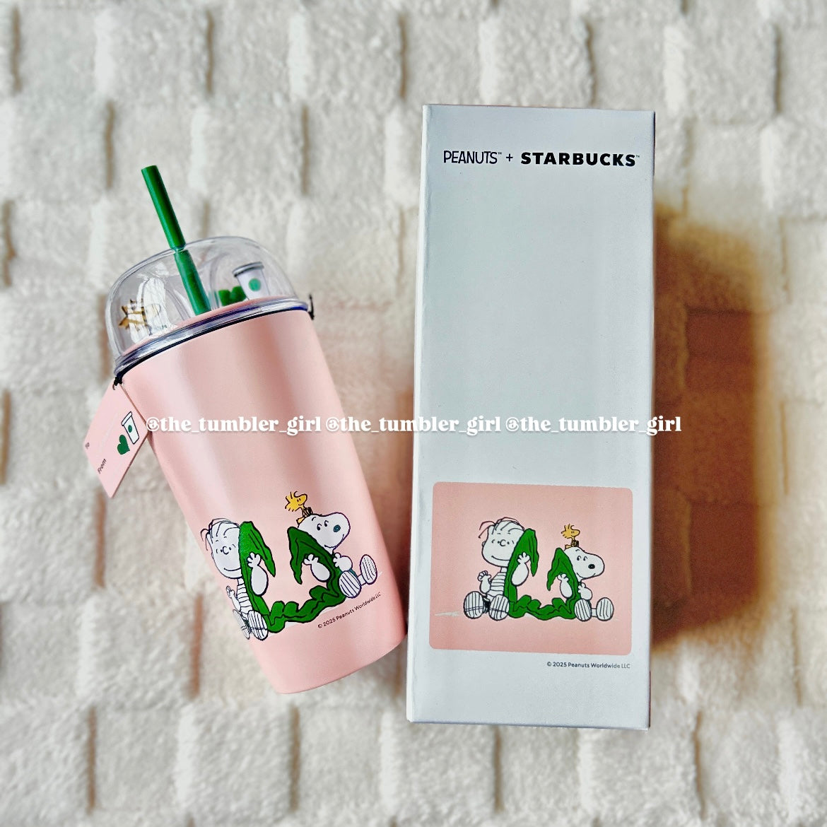 Starbucks Taiwan x PEANUTS 16oz Pink Stainless Steel Tumbler (READY TO SHIP)