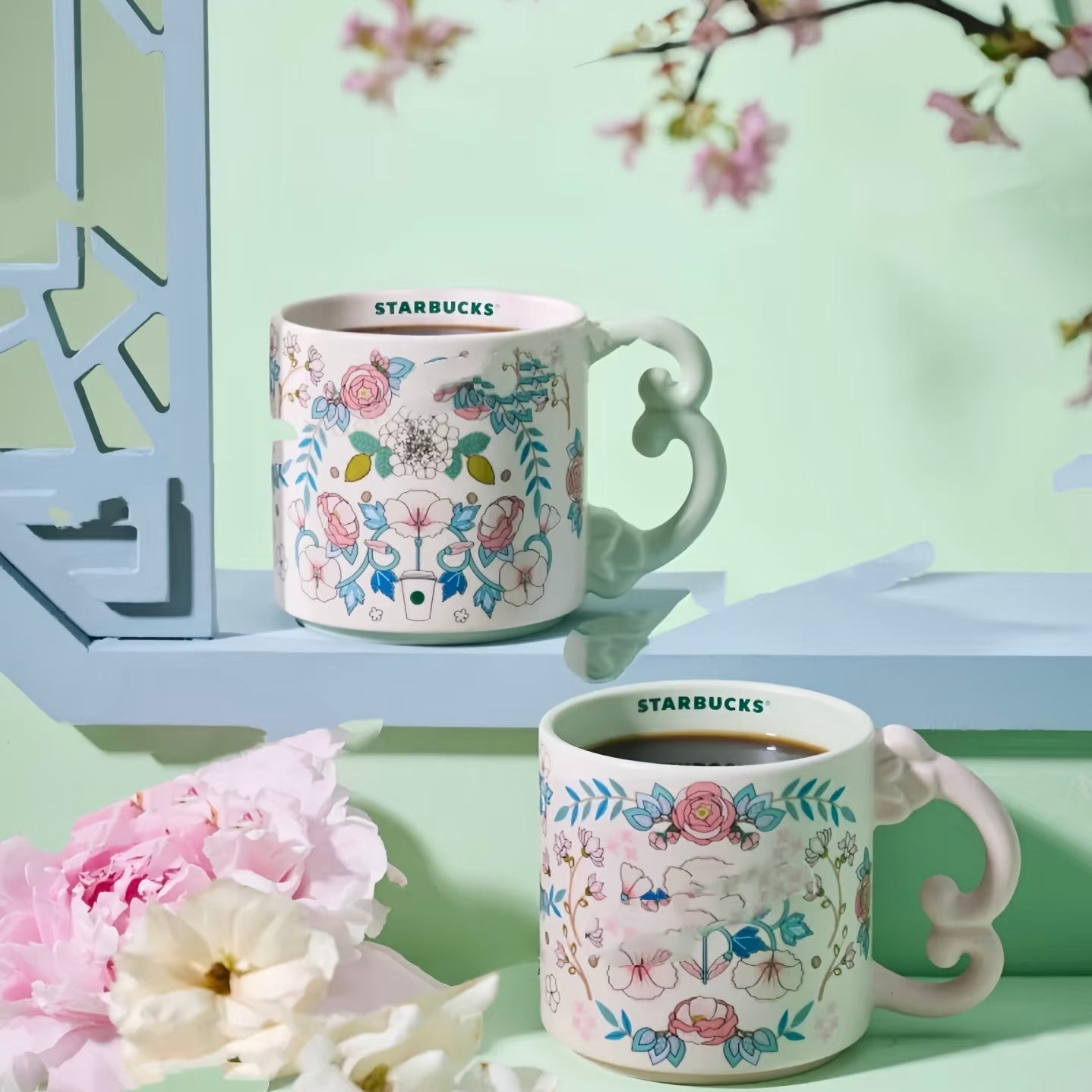Starbucks China 2025 Spring Flower Series 10oz Ceramic Mug (ships mid April)