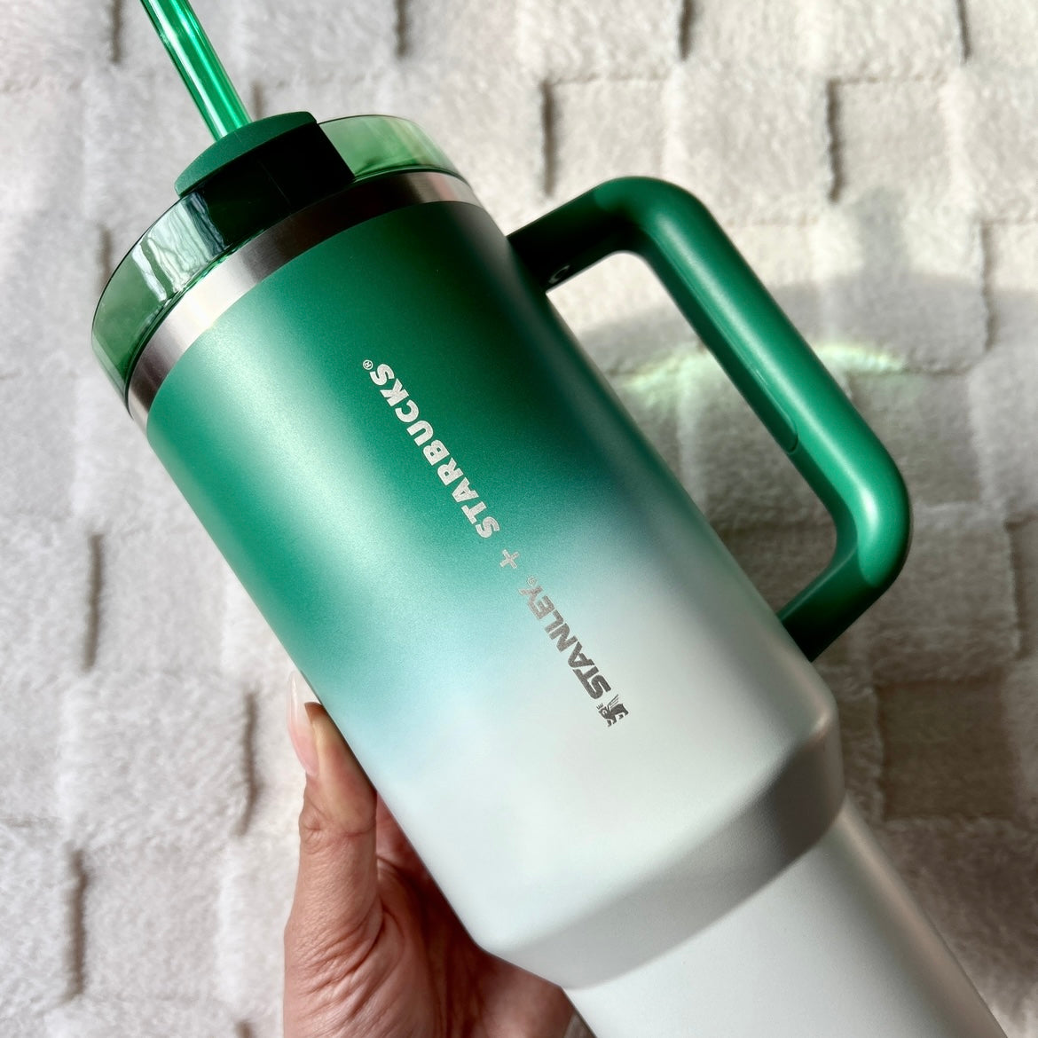 Starbucks Taiwan x Stanley 40oz Green Gradient Stainless Steel Tumbler (READY TO SHIP)