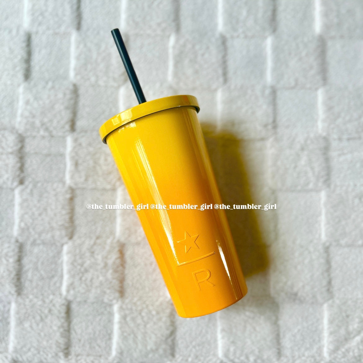 *LIMITED* Starbucks U.S. Reserve Yellow OmbrƩ 16oz Stainless Steel Tumbler
