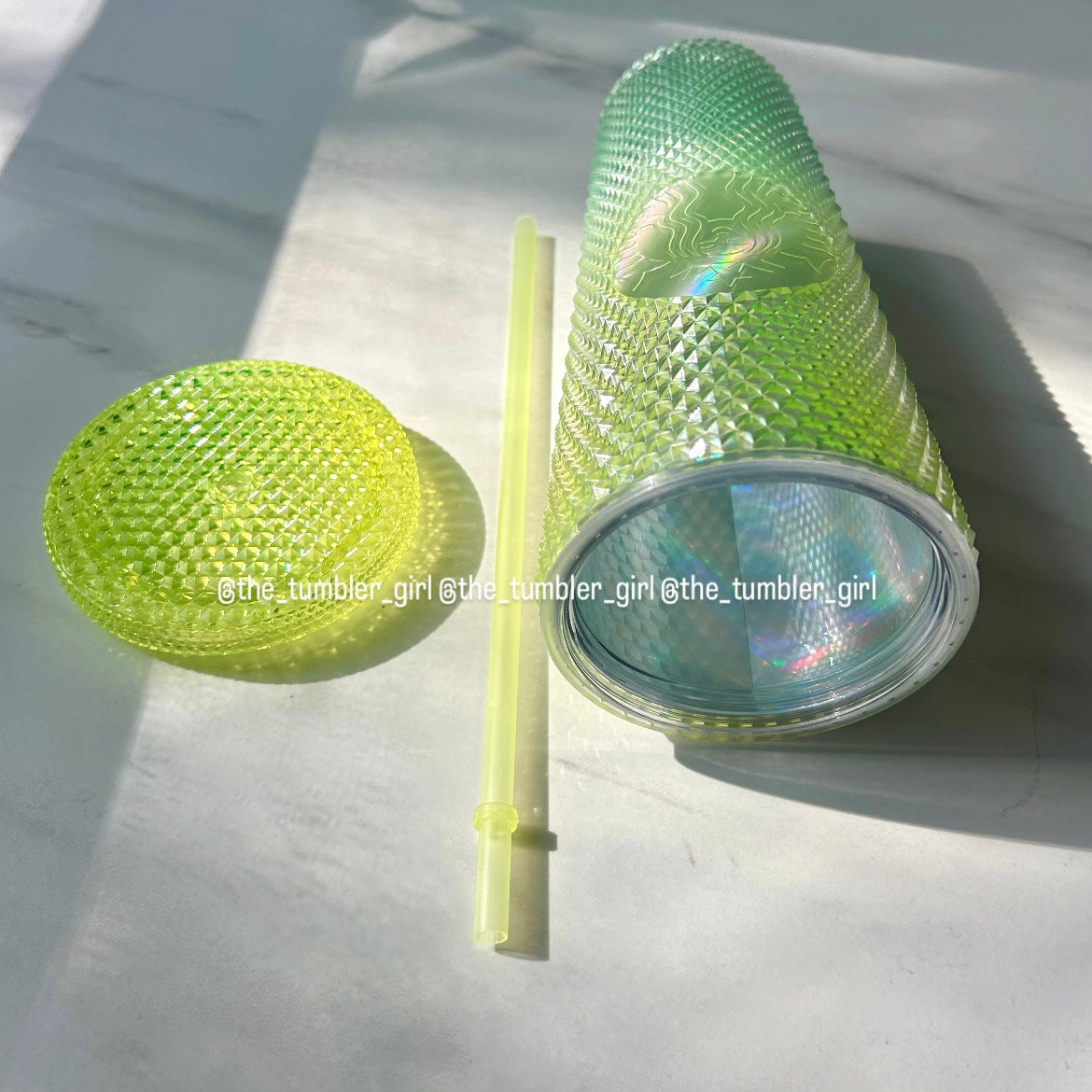 Starbucks China Green Apple Iridescent Studded Tumbler (READY TO SHIP)